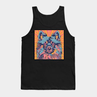 Keeshond in 70's Tank Top